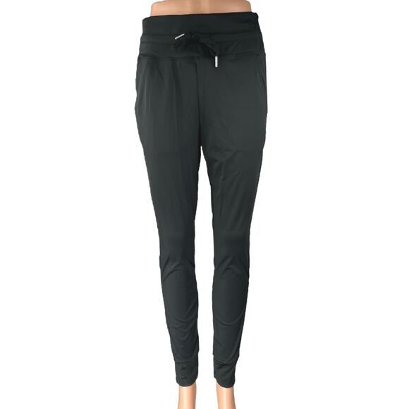 Halara Women's Black High Waisted Drawstring Athletic Leggings Pants Size M - Picture 1 of 4